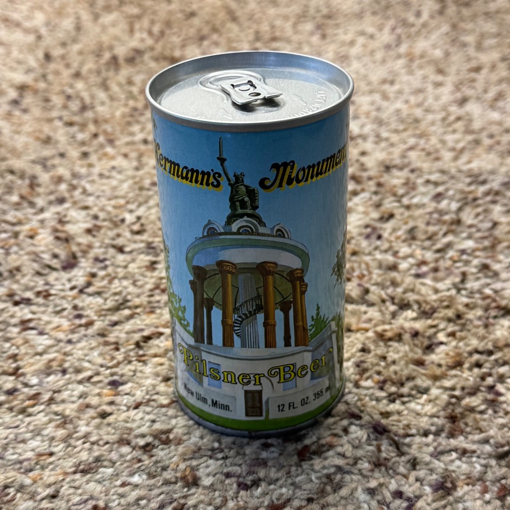 Vintage August Schell Hermann's Monument Pilsner‎ Beer Can 12oz New Ulm MN Empty